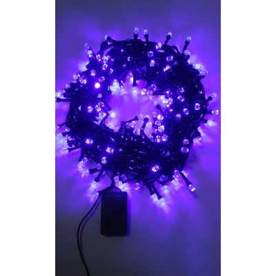 Instalatie Craciun LED de exterior/interior 320LED lumina mov-violet 27m